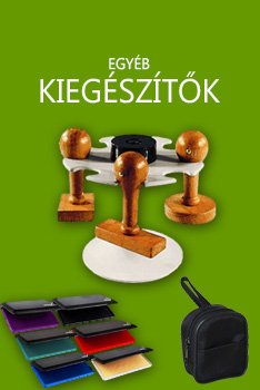 Fabélyegzők, Bélyegzőállványok, Bélyegzőtokok, Bélyegzőpárnák