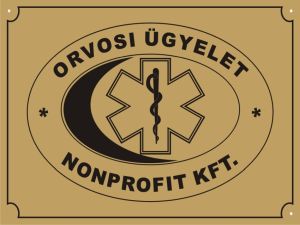 Gravírozott cégtábla arany-fekete 400 x 300 mm