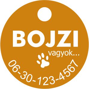 Kutya - macska biléta - Kis kör 25 mm