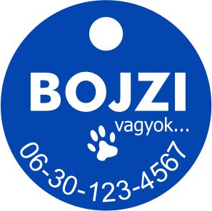 Kutya - macska biléta - Kis kör 25 mm